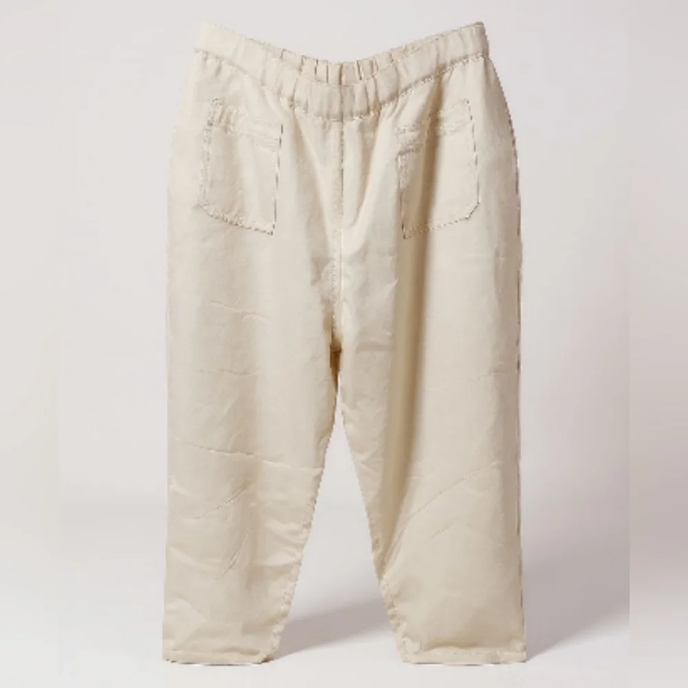 Cubavera Women's Winter White Drawstring Linen Slacks - Picture 4 of 4
